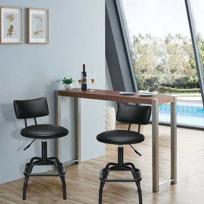 Adjustable Swivel Vintage PU Leather Bar Stool Bar Stools at Gallery Canada