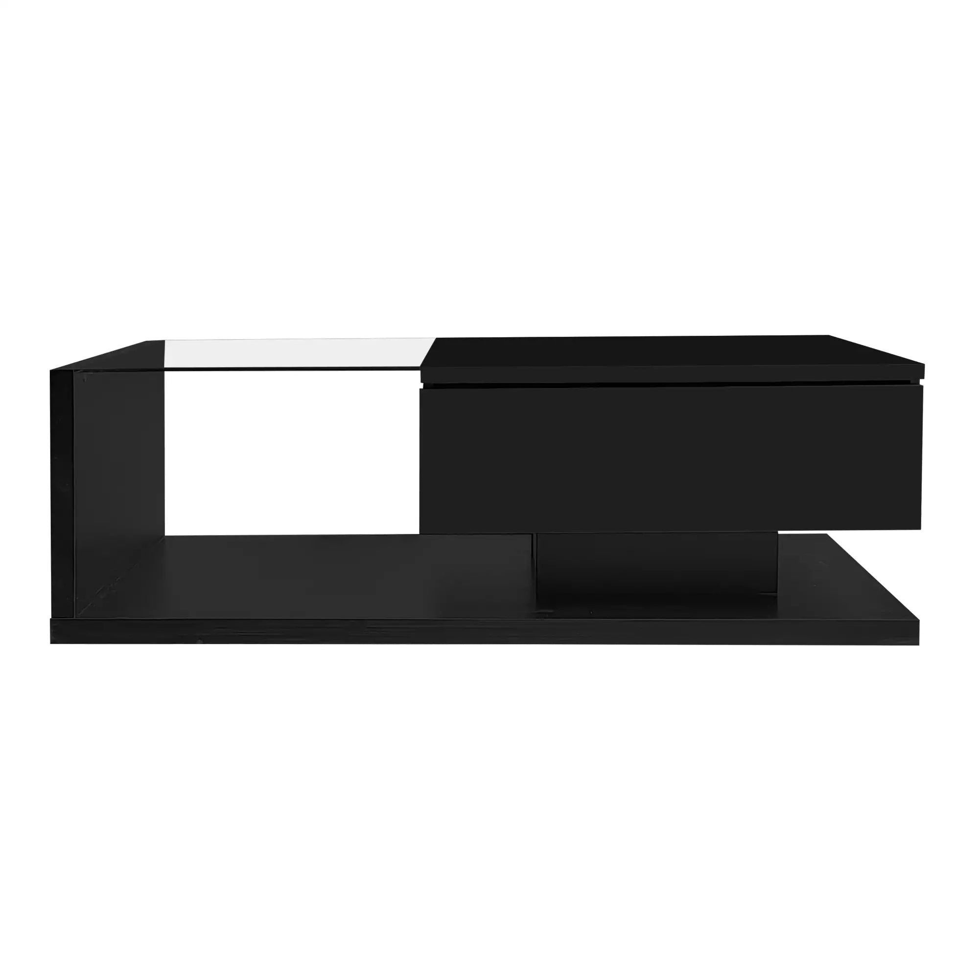 Coffee Table, Glass Top with LED, 41.5