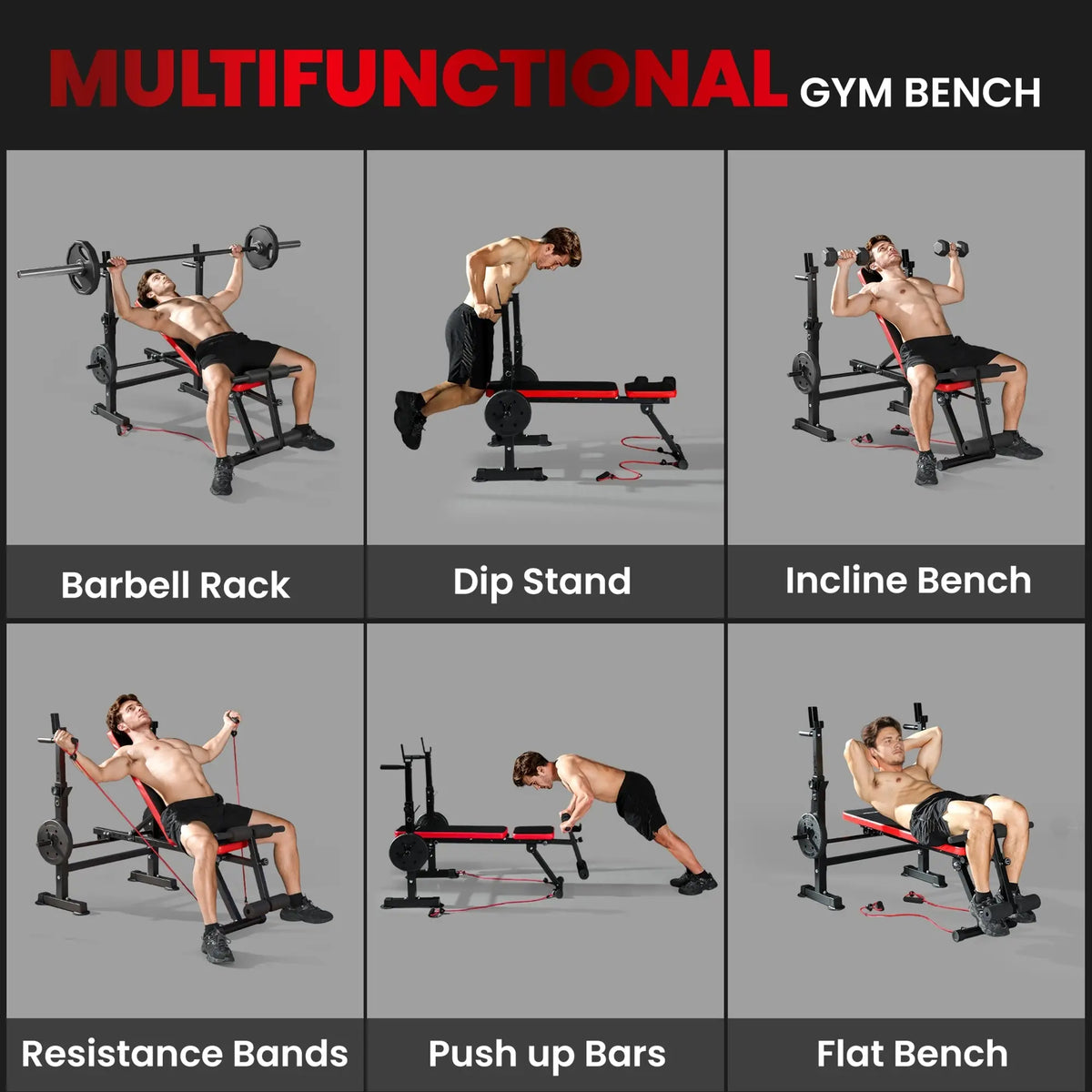 924LBS Adjustable Weight Bench, Home Gym Strength Training Weight Benches at Gallery Canada