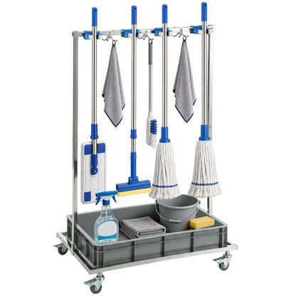 Cleaning Rolling Janitor Cart With Locking Wheels And Drip Tray Household Supplies at Gallery Canada