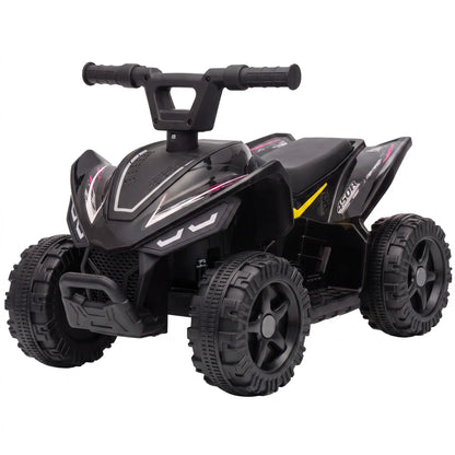 6V Kids ATV, 4 Wheels Quad, Button Control, 45Mins, Black Electric Toy Cars Black at Gallery Canada