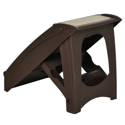 4-Level Portable Pet Stairs, Foldable Dog Ramp, Lightweight Cat Steps, Nonslip Mats, Dark Brown Dog Stairs at Gallery Canada