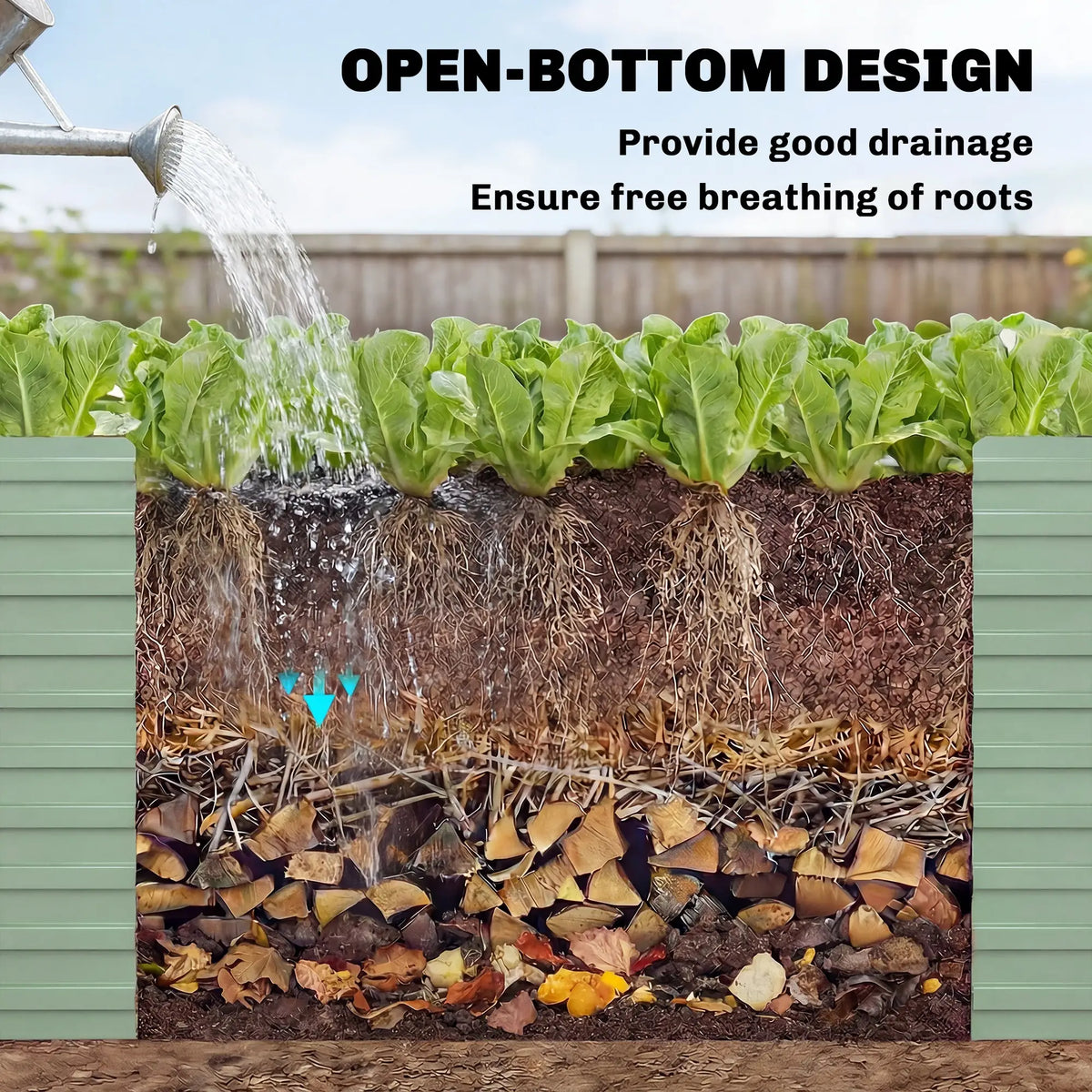 8' x 4' x 2' Galvanized Raised Garden Bed, Planter Box, Light Green Galvanized Planter Boxes at Gallery Canada