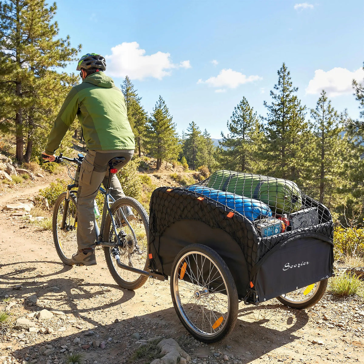 Bike Cargo Trailer, 45 Gal, 20" Wheels, Cargo Net, Reflectors Bike Cargo Trailers at Gallery Canada