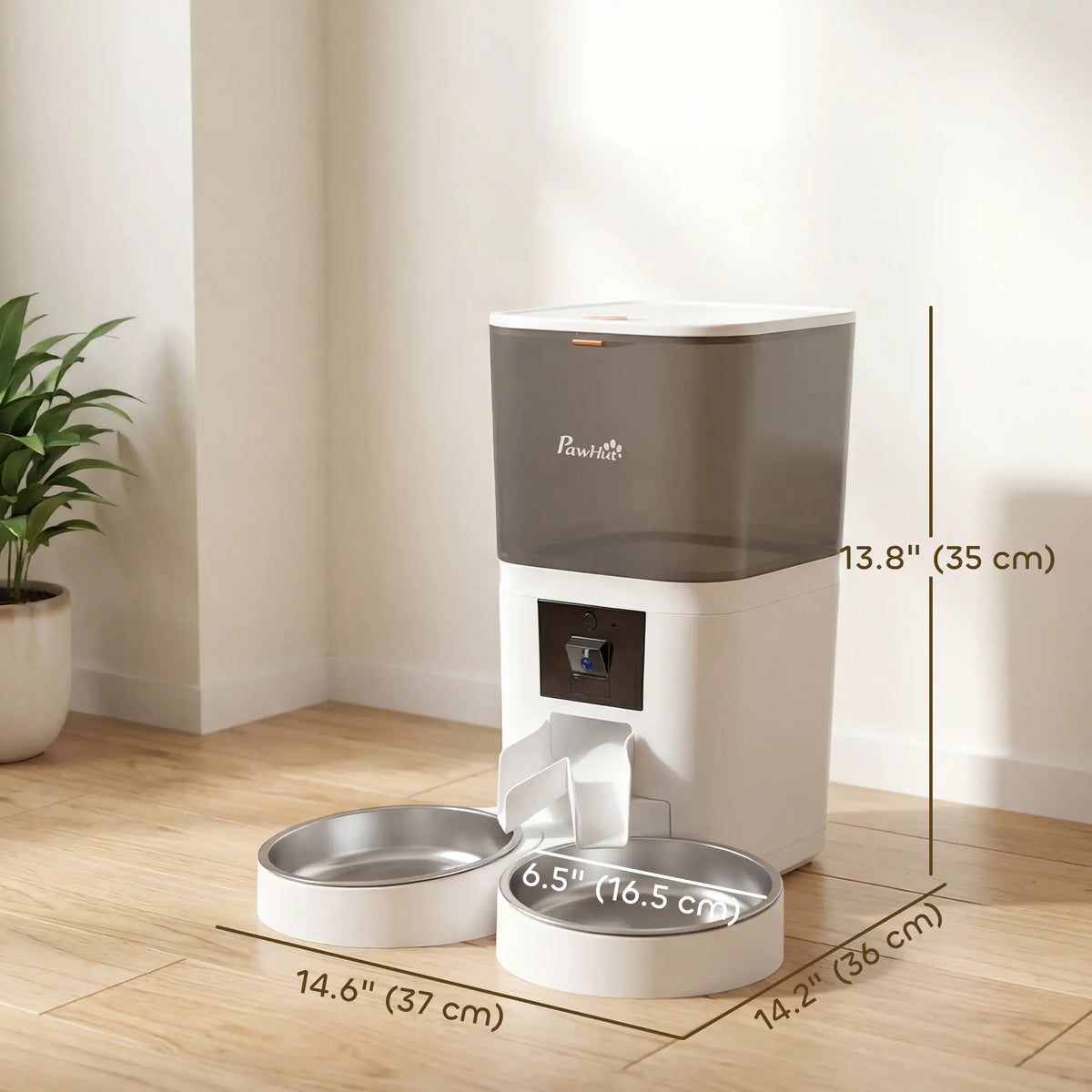 Automatic Cat Feeder, 6L, HD Camera, WiFi App Control Dog Bowls at Gallery Canada