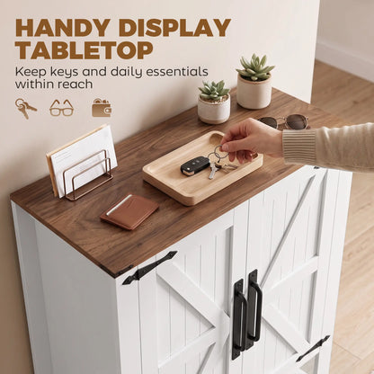 5 Tier Shoe Cabinet, Rustic White, Open Cubby Storage, Rustic White Shoe Storage Cabinets & Racks at Gallery Canada