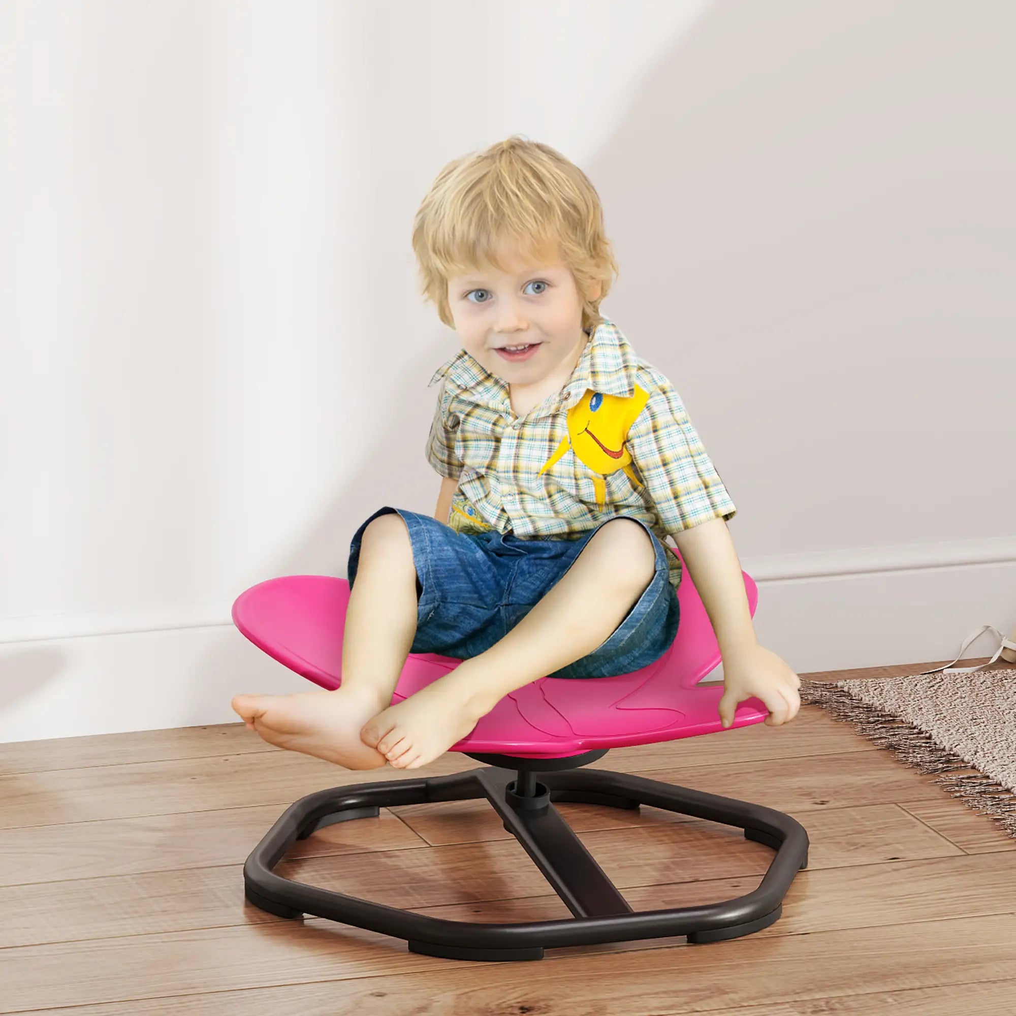 Butterfly Kids Swivel Chair, Non-Slip Sensory Chair, Pink Kids Chairs & Seating at Gallery Canada
