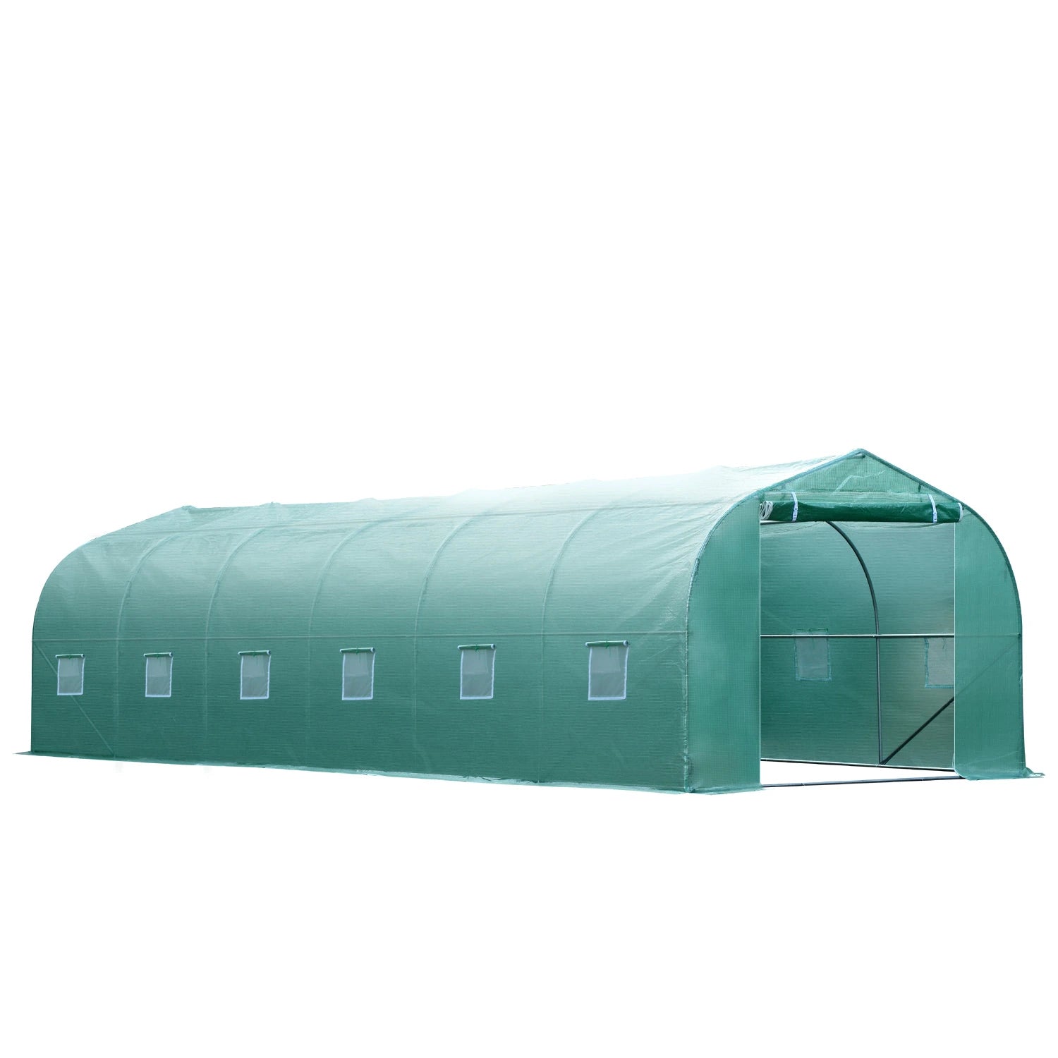 26' x 10' x 7' Walk-In Greenhouse, Garden Plant Grow Tent, Steel Frame, Green Walk In Greenhouses Green at Gallery Canada