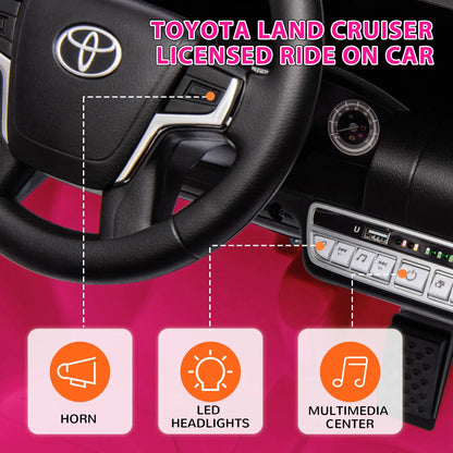 12V Licensed Kids Car, Remote Control, Four Wheel Spring Suspension, Pink Electric Toy Cars at Gallery Canada