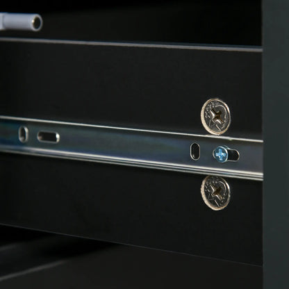Modern Kitchen Sideboard, Coffee Bar with 2 Drawers, Black Bar Cabinets at Gallery Canada