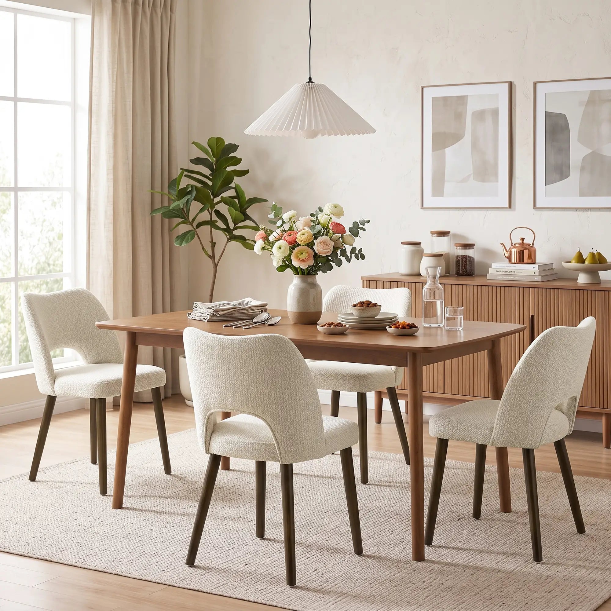 Upholstered Dining Chairs Set, Cream White Dining Chairs at Gallery Canada