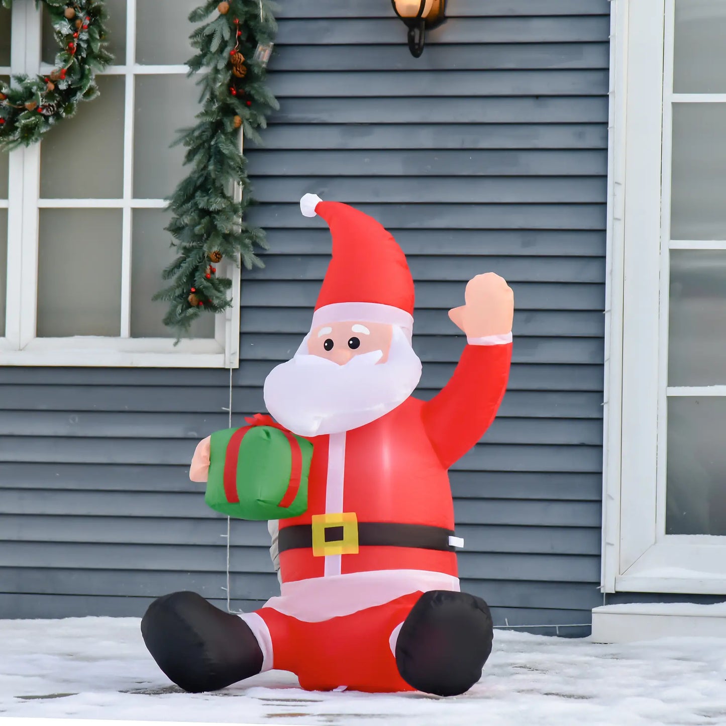 3.9ft Christmas Inflatable Santa Claus, Gift Box Christmas Inflatables at Gallery Canada