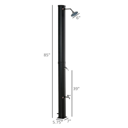 7ft Solar Heated Outdoor Shower, 360 Rotating Head, Adjustable Temperature Outdoor Swimming Pools & Hot Tubs at Gallery Canada