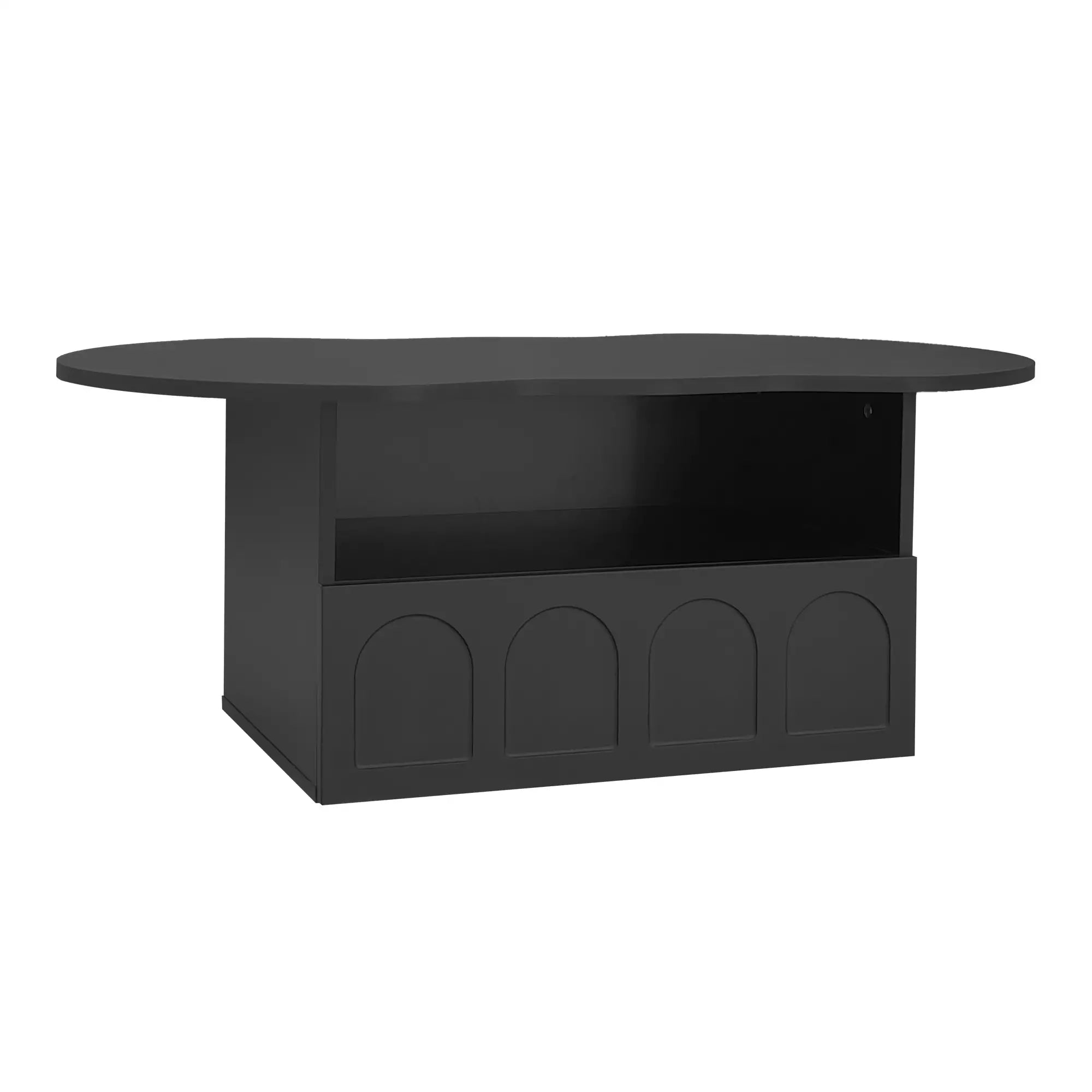 Coffee Table with Drawer, Open Storage, 39.5