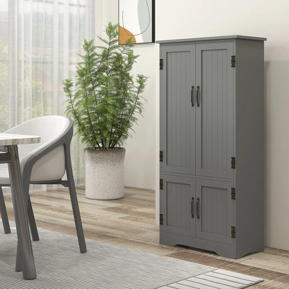 4-Door Storage Cabinet, Adjustable Shelves, Large Space, Grey Kitchen Pantry Cabinets at Gallery Canada