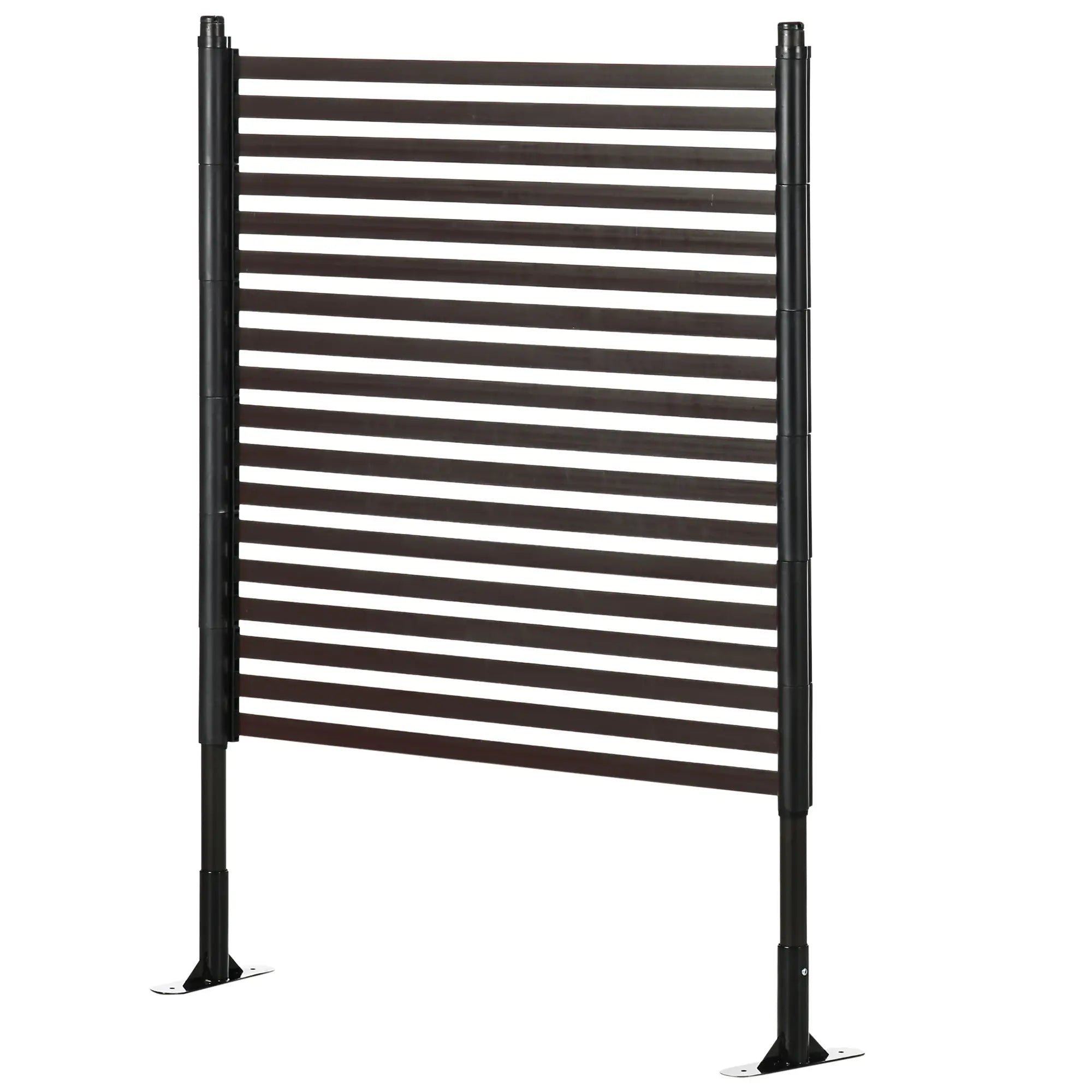 4 FT Outdoor Privacy Screen, 2 Standing Ways, Metal Animal Barrier, Brown Garden Fences at Gallery Canada