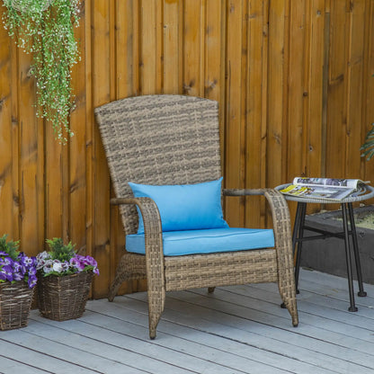 Wicker Adirondack Chair With Cushions, Blue Patio Chairs at Gallery Canada