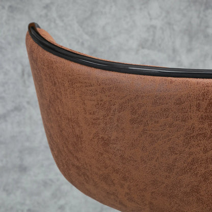 Vintage Set of 2 Adjustable Bar Stools, Swivel Seat, Brown Bar Stools at Gallery Canada