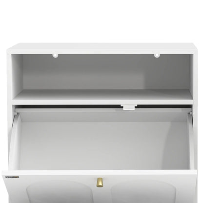 Dog Feeding Station, Food Storage Cabinet, 2 Elevated Bowls, White, White Dog Bowls at Gallery Canada