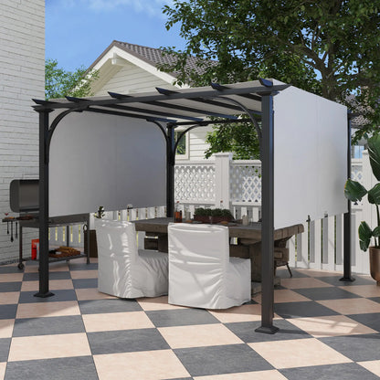 10' x 10' Outdoor Pergola, Steel Frame, White Pergolas at Gallery Canada