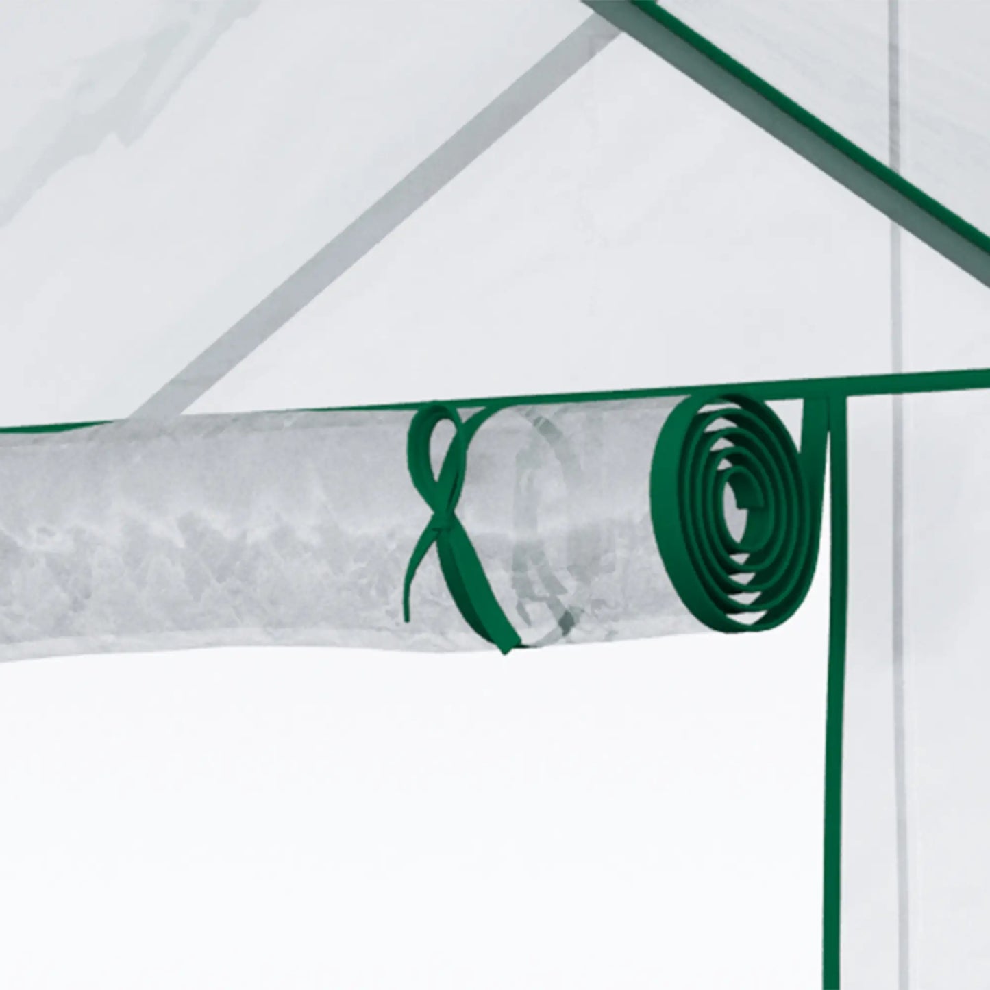 56" x 29" x 77" Walk-In Greenhouse, 4 Shelves, Roll-Up Door, Clear Mini Greenhouses at Gallery Canada