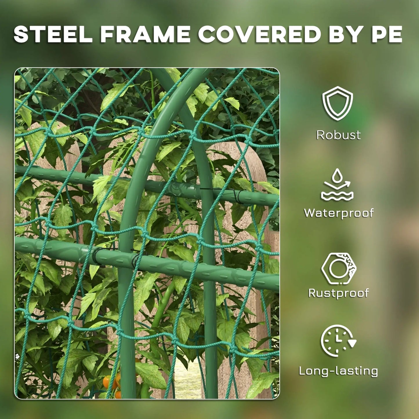 Metal Garden Trellis, A-Frame Arch for Climbing Plants, 17" x 72" x 72" Plant Stands at Gallery Canada