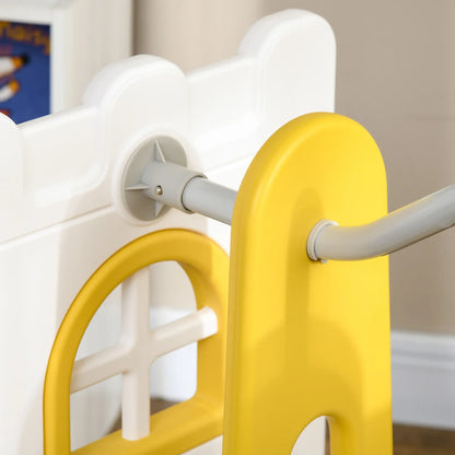 6-in-1 Baby Swing Playset, Indoor with Basketball Hoop, Climber, Yellow Gym Sets & Swings at Gallery Canada