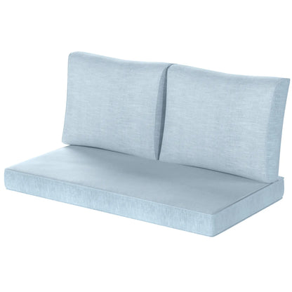 Outdoor Seat Cushions With Backrest, Loveseat Double Sofa, Light Blue Patio Chair Cushions Light Blue at Gallery Canada