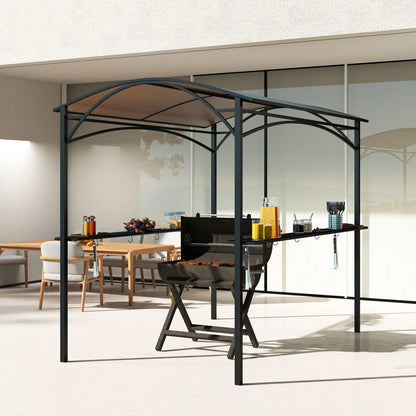 8' x 5' Hardtop Grill Gazebo, PC Board Roof, 2 Shelves, 10 Hooks BBQ Grill Gazebos at Gallery Canada