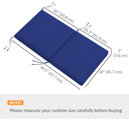 Outdoor Cushions Set of 2, Dining Chair Seat Cushions with Back, Navy Patio Chair Cushions at Gallery Canada