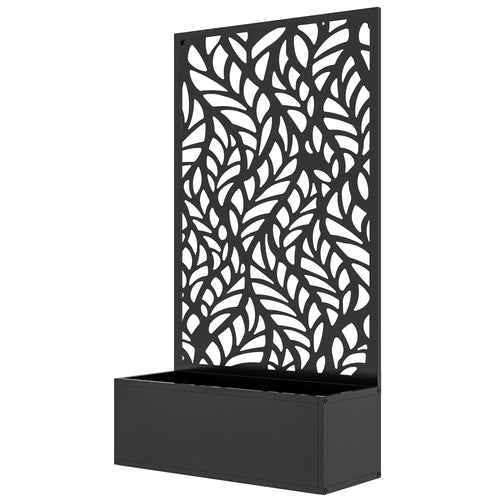 Metal Outdoor Privacy Screen, Raised Garden Bed, Wall Mount or Freestanding