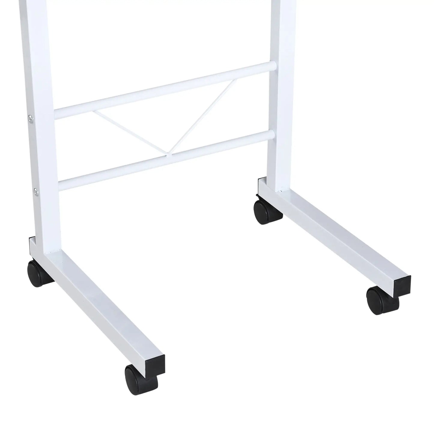 Adjustable Height Mobile Standing Desk, 23.5 Inch, Natural Wood Side Tables at Gallery Canada