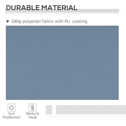 Manual Retractable Awning, 12'x10' Sunshade Shelter, Light Grey Patio Awnings at Gallery Canada