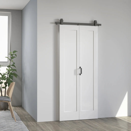 35" x 83" Sliding Door, 3.6FT Bi-Folding Door, Hardware Kit, Paintable MDF Door Hardware White, Black at Gallery Canada