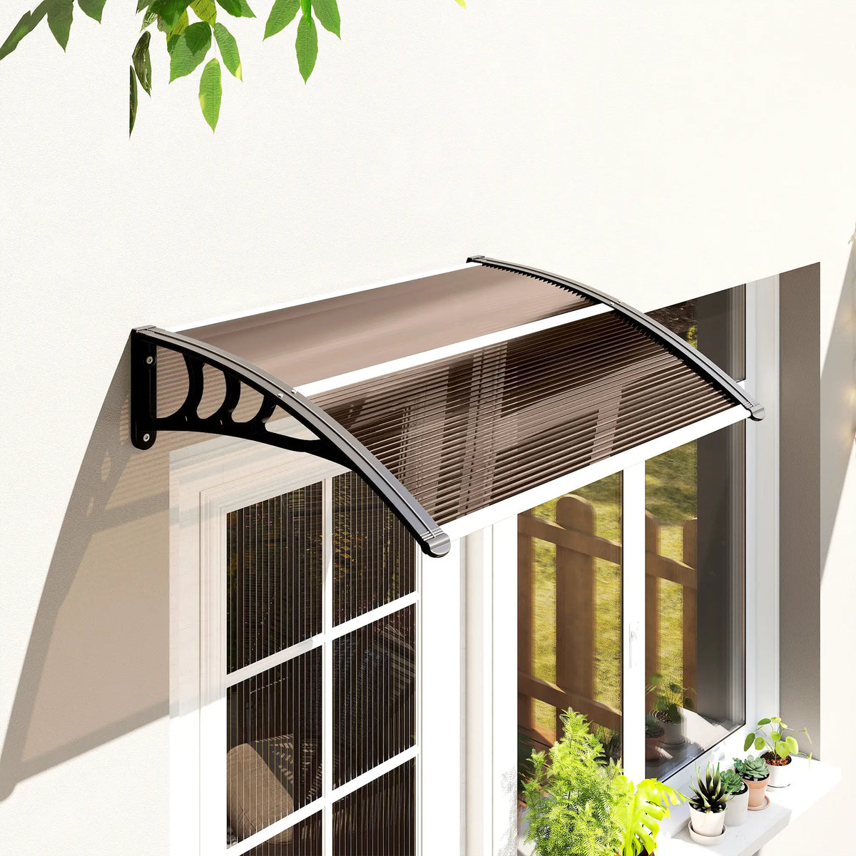Window Awning Door Canopy, 30" X 50", Brown Door Awnings at Gallery Canada