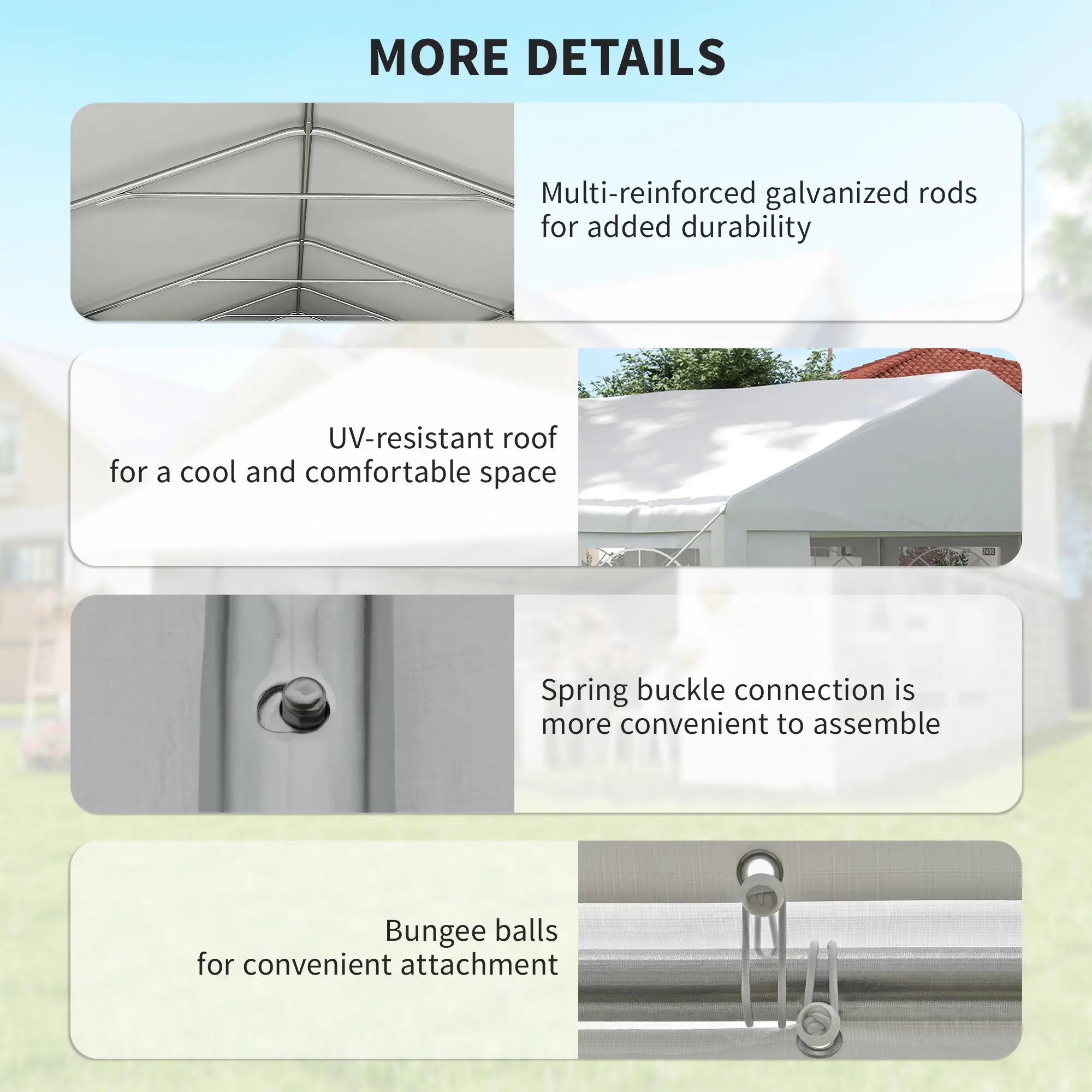 23' x 39' Party Tent, Heavy Duty Outdoor Canopy Shelter, White Canopy Tents at Gallery Canada