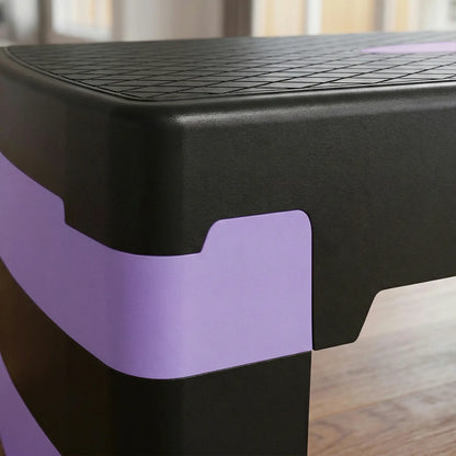 Aerobic Exercise Step Platform, 4"/6"/8" Adjustable Aerobic Stepper with Risers, Workout Stepper for Home Gym, Purple Aerobic Equipment at Gallery Canada