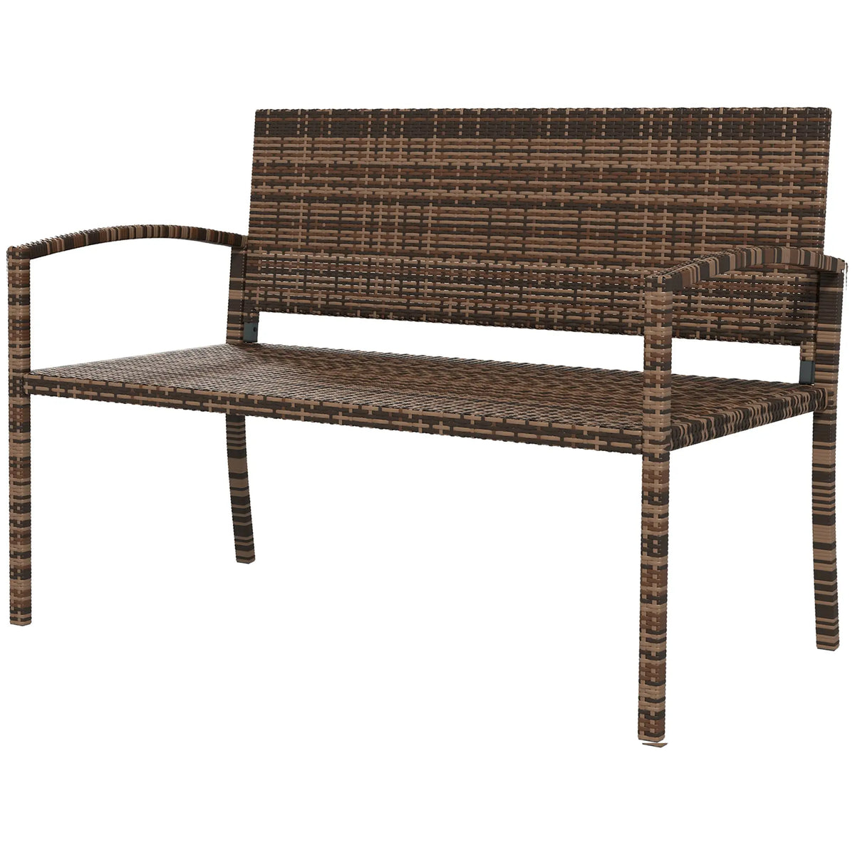 Rattan Loveseat Garden Chair With Armrests, Brown Patio Chairs Brown at Gallery Canada