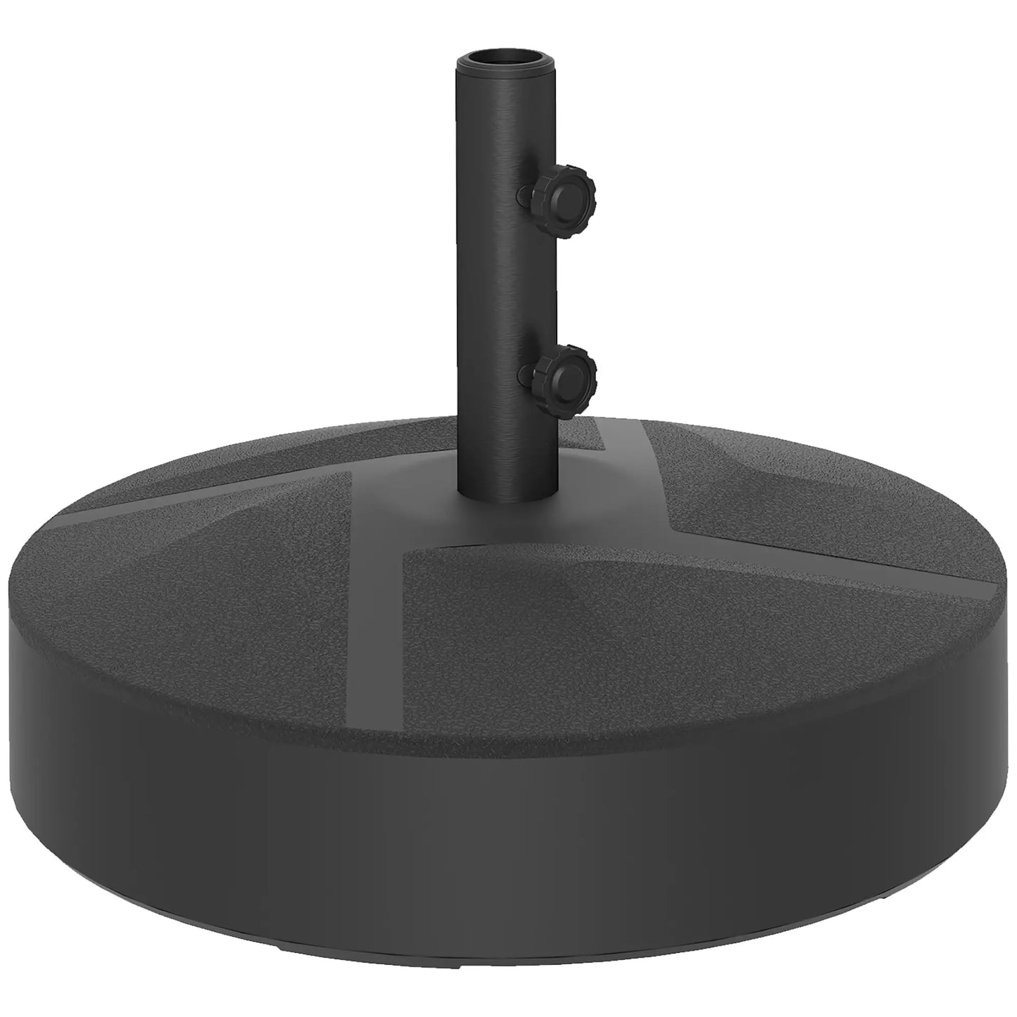 Heavy Duty Outdoor Umbrella Stand Base, Sand Water Filled, Φ22" x 15.7" H, Black Umbrella Bases at Gallery Canada