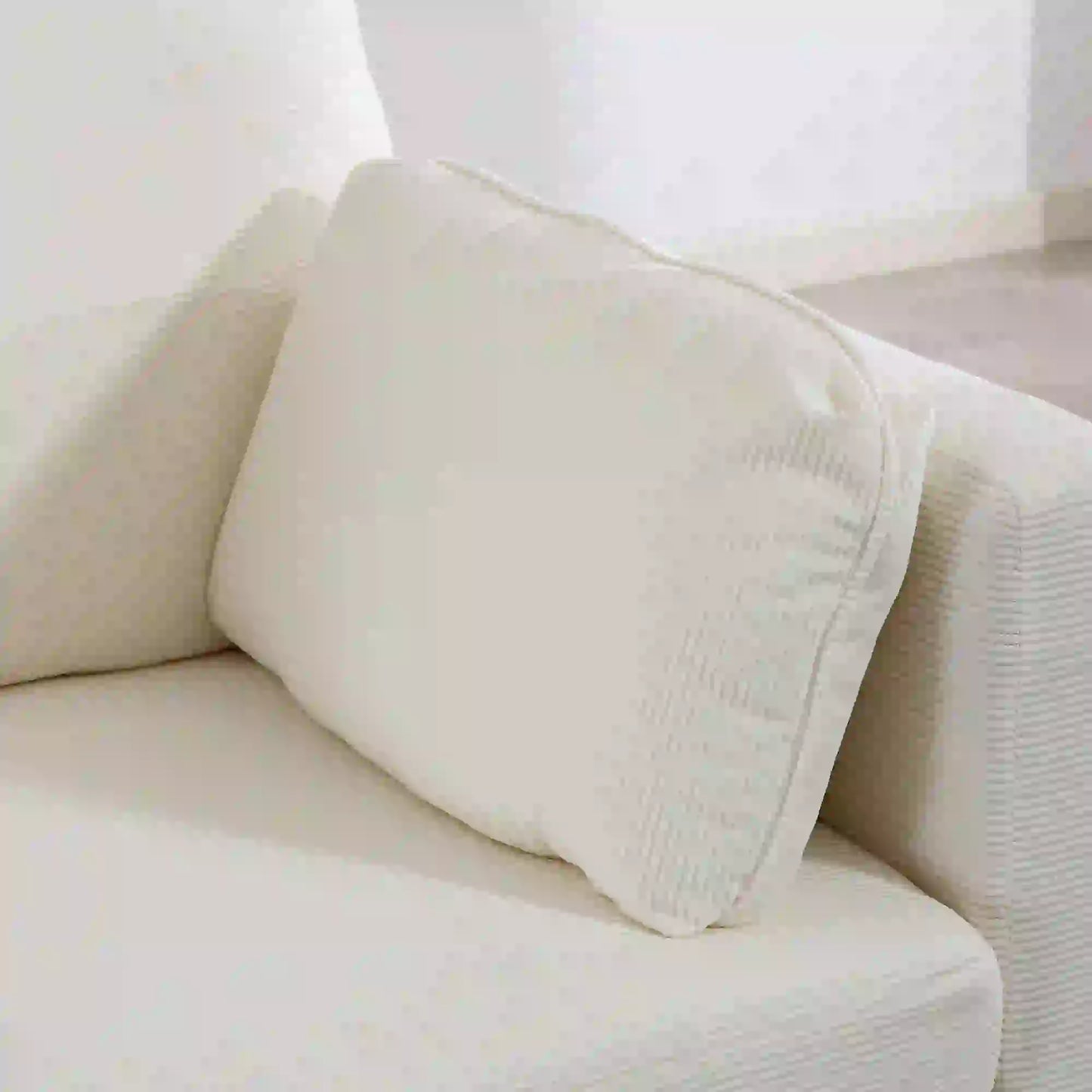 55" Loveseat Sofa, Metal Legs, 2 Pillows, Cream White 2-Seater Sofas at Gallery Canada