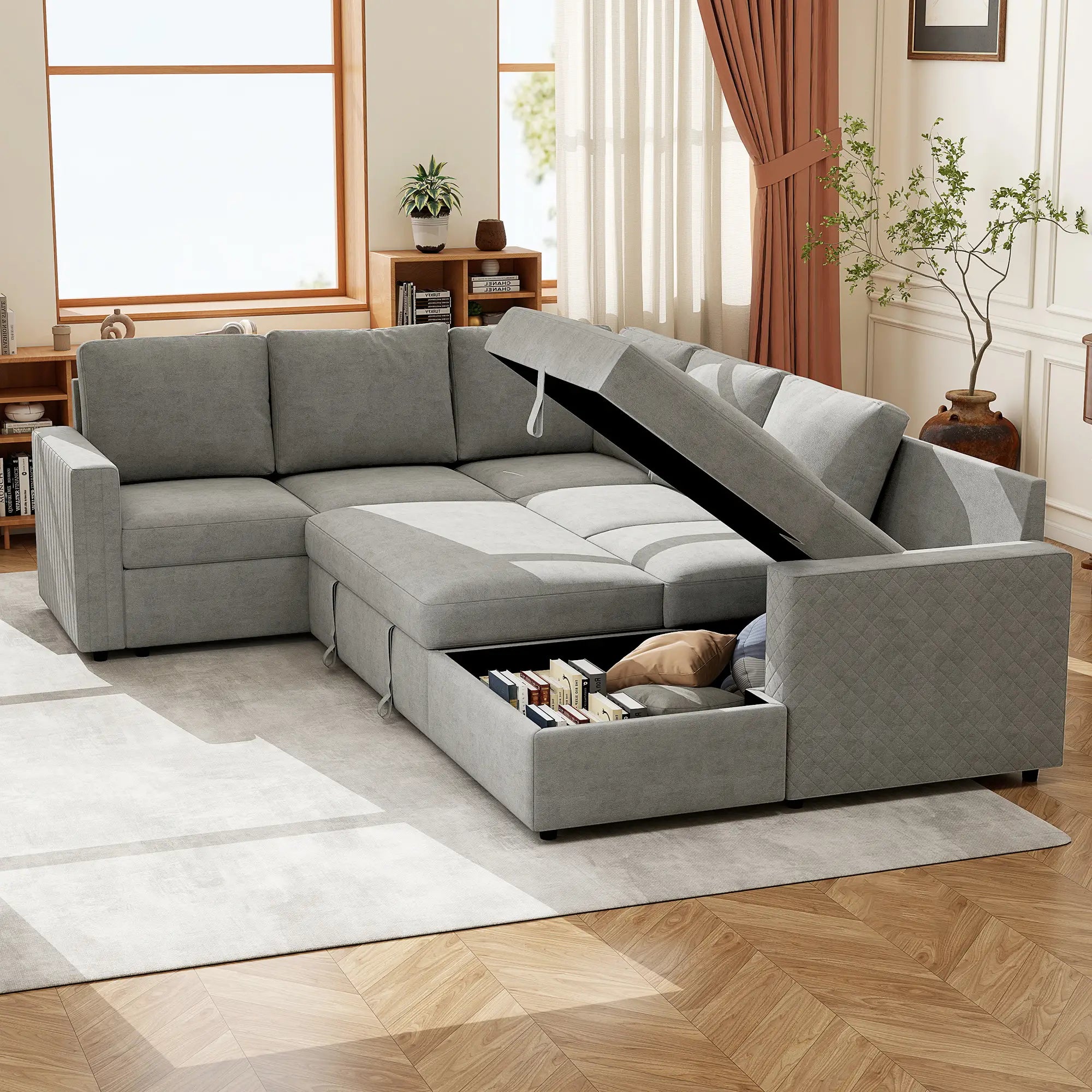 Pull Out Sofa Bed, Sleeper Couch with Storage, Velvet Upholstery, Velvet Sofas & Reclining Chairs at Gallery Canada