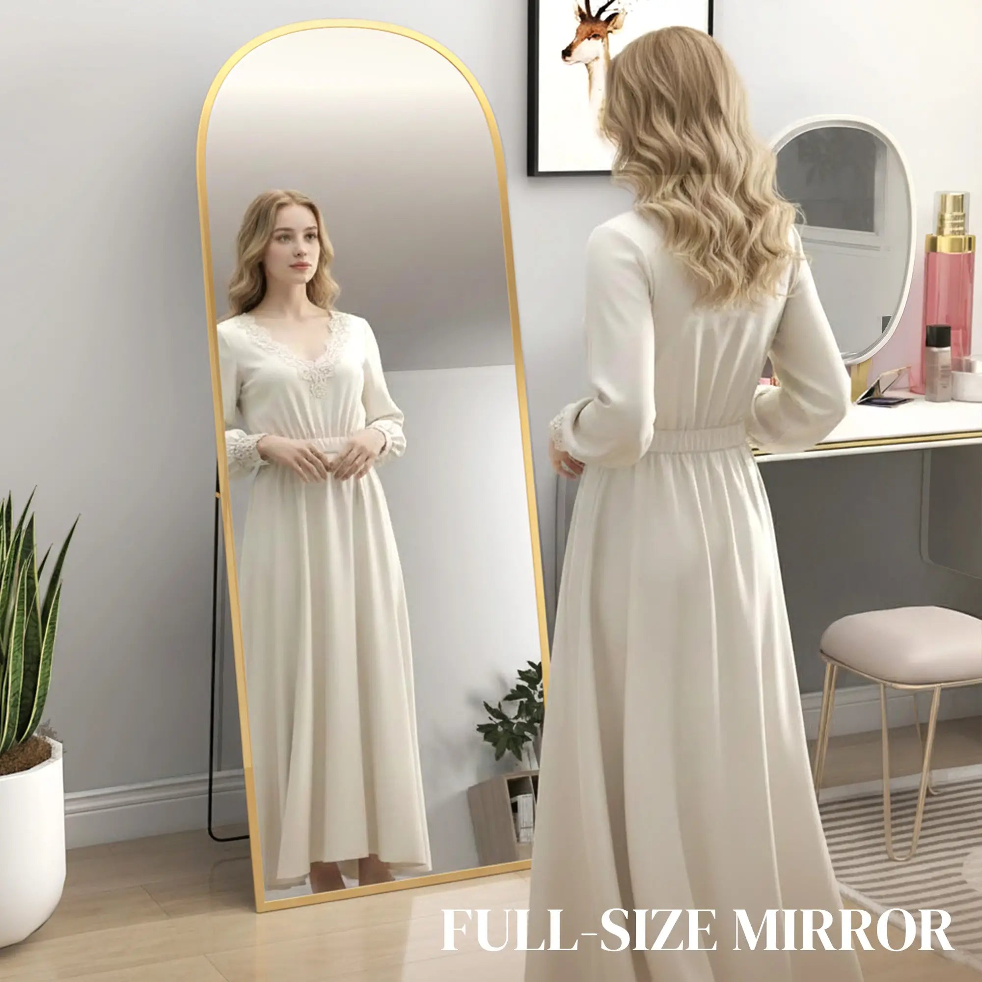 Arched Standing Mirror, 64