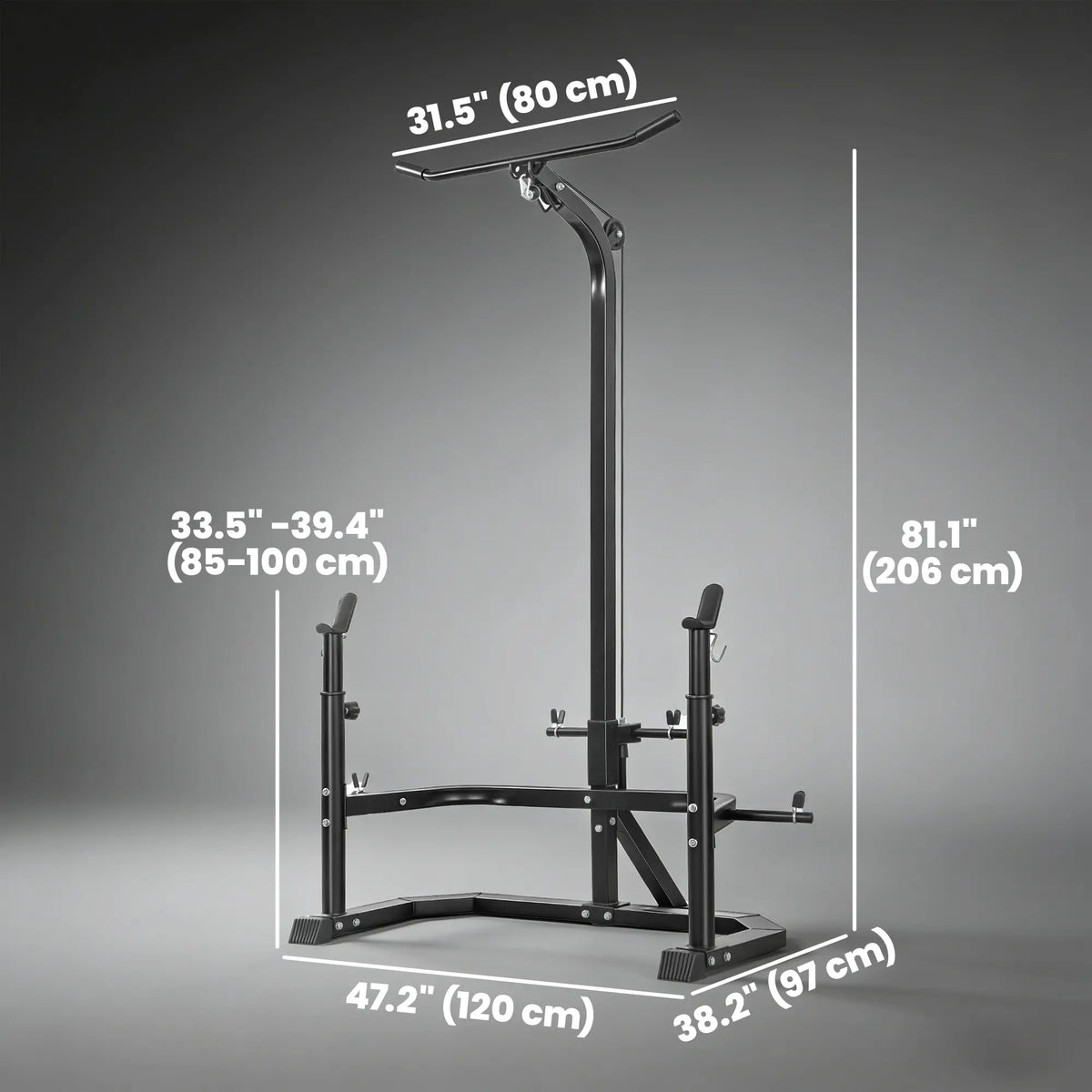 Cable Machine, Multi-Function Bench Press Rack, Lat-Pull Down System, Black Power Towers at Gallery Canada
