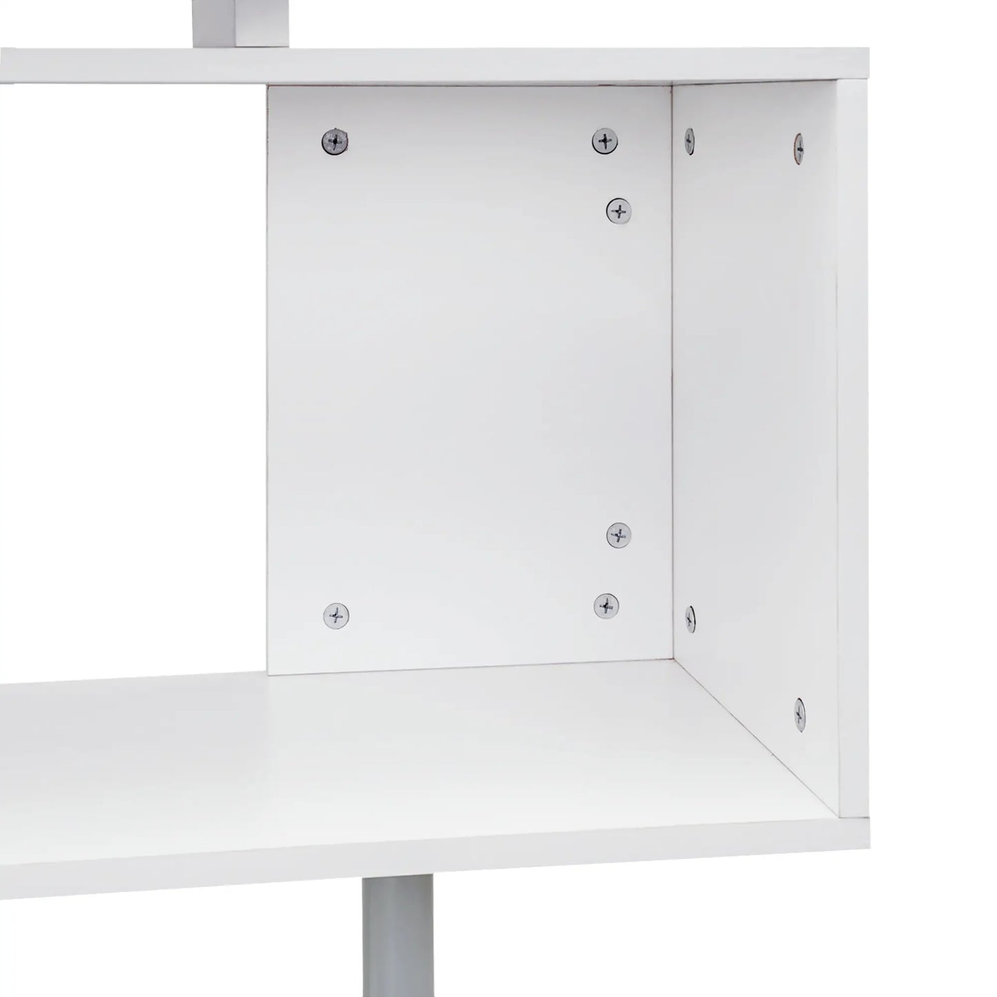 55" Corner Computer Desk, 360° Rotating L-Shaped, White Writing Desks at Gallery Canada