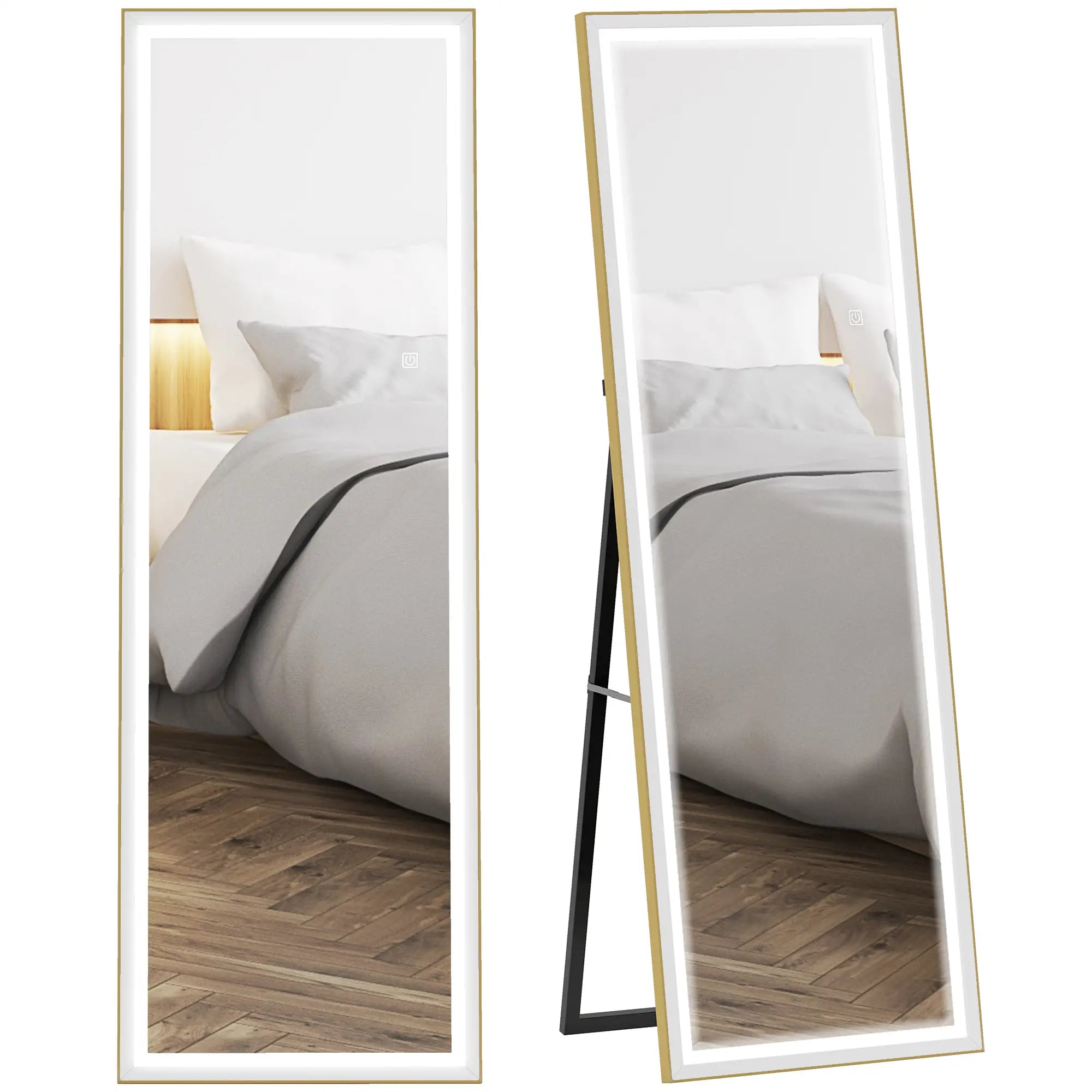 LED Mirror with Dimmable 3 Color Lights, 64