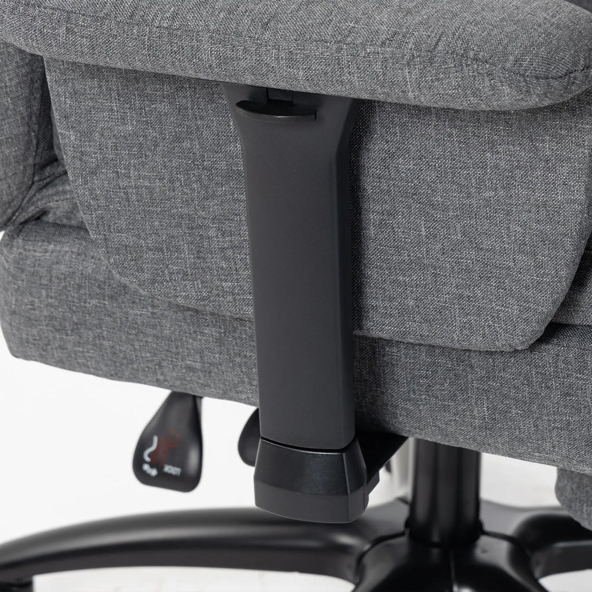 Heavy Duty Office Chair, Footrest, Lumbar Support, Grey Executive & Manager Chairs at Gallery Canada