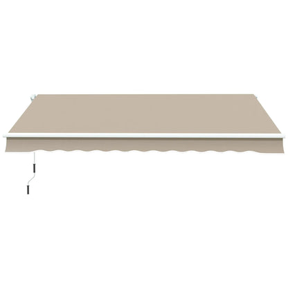 13' x 8' Manual Retractable Patio Awning, Aluminum Frame, Khaki Window Awnings at Gallery Canada