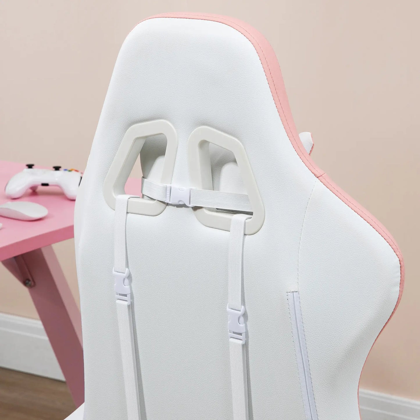 Computer Gaming Chair, PU Leather, 135° Reclining Back, White Video Game Chairs at Gallery Canada
