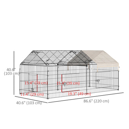 87x41x41-In Catio Rabbit Guinea Pig Cage, Small Animal Enclosure, Beige Houses & Habitats at Gallery Canada
