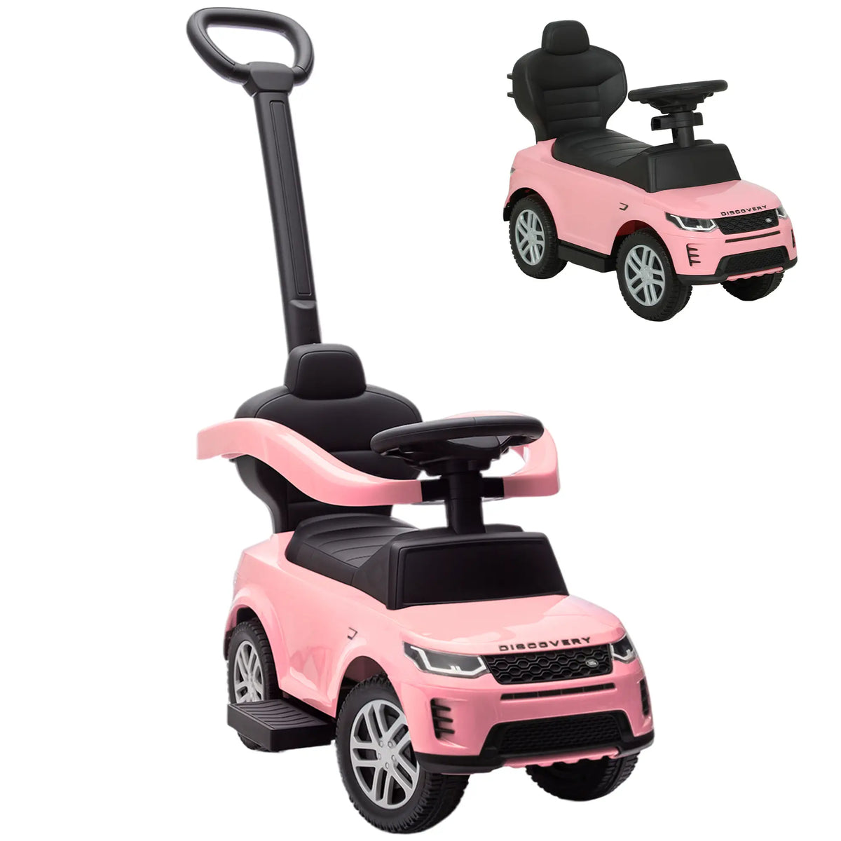 Land Rover Discovery 2-in-1 Ride On Push Car with Storage, Pink Push Cars for Toddlers at Gallery Canada